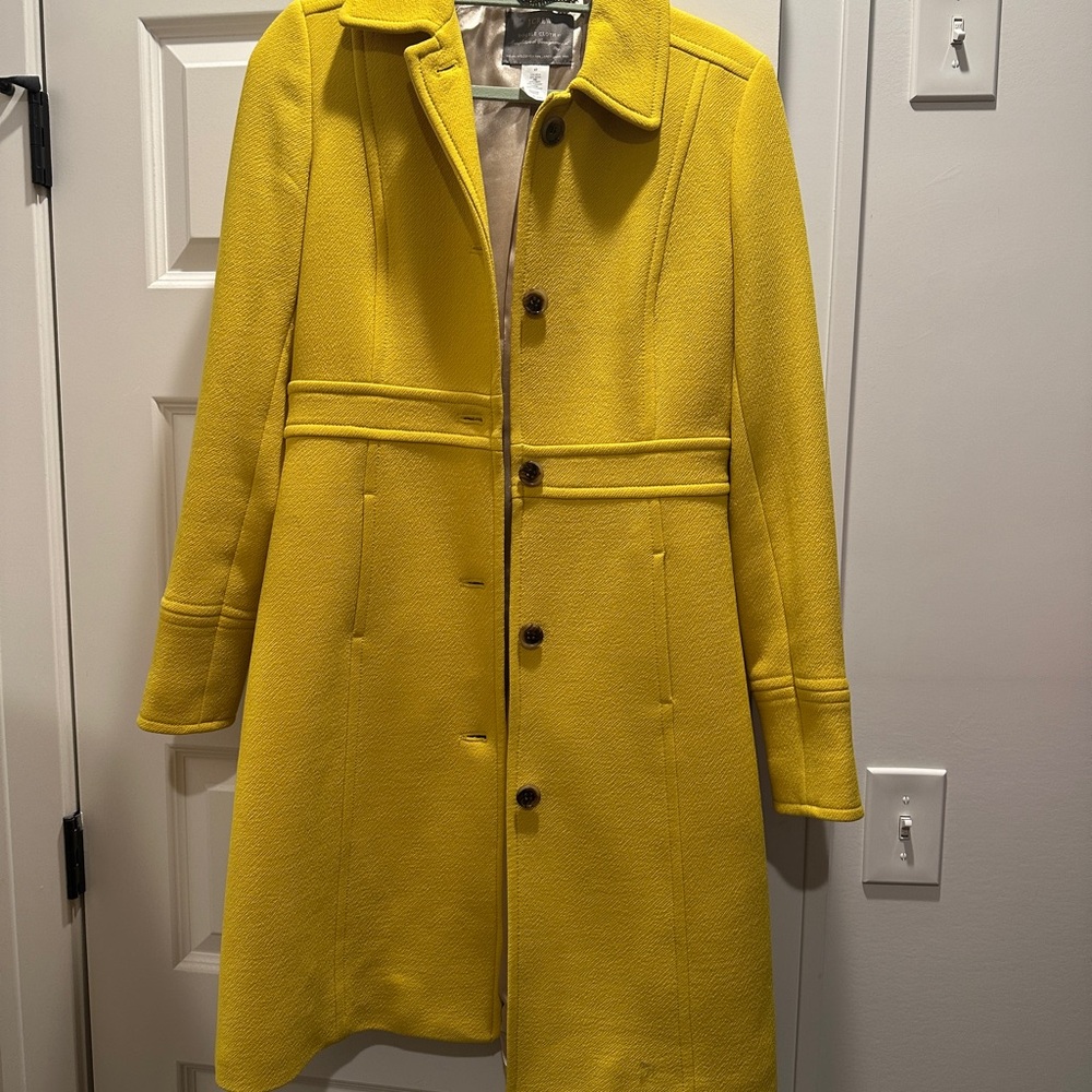 Yellow Wool Women's Coat